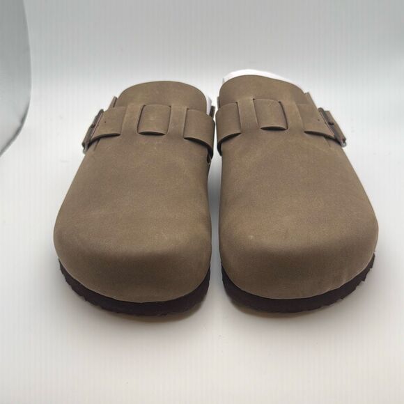 CUSHIONAIRE Comfy Slip-On Buckle Clog with Cork Footbed SIZE 7.5 BROWN - Picture 2 of 7